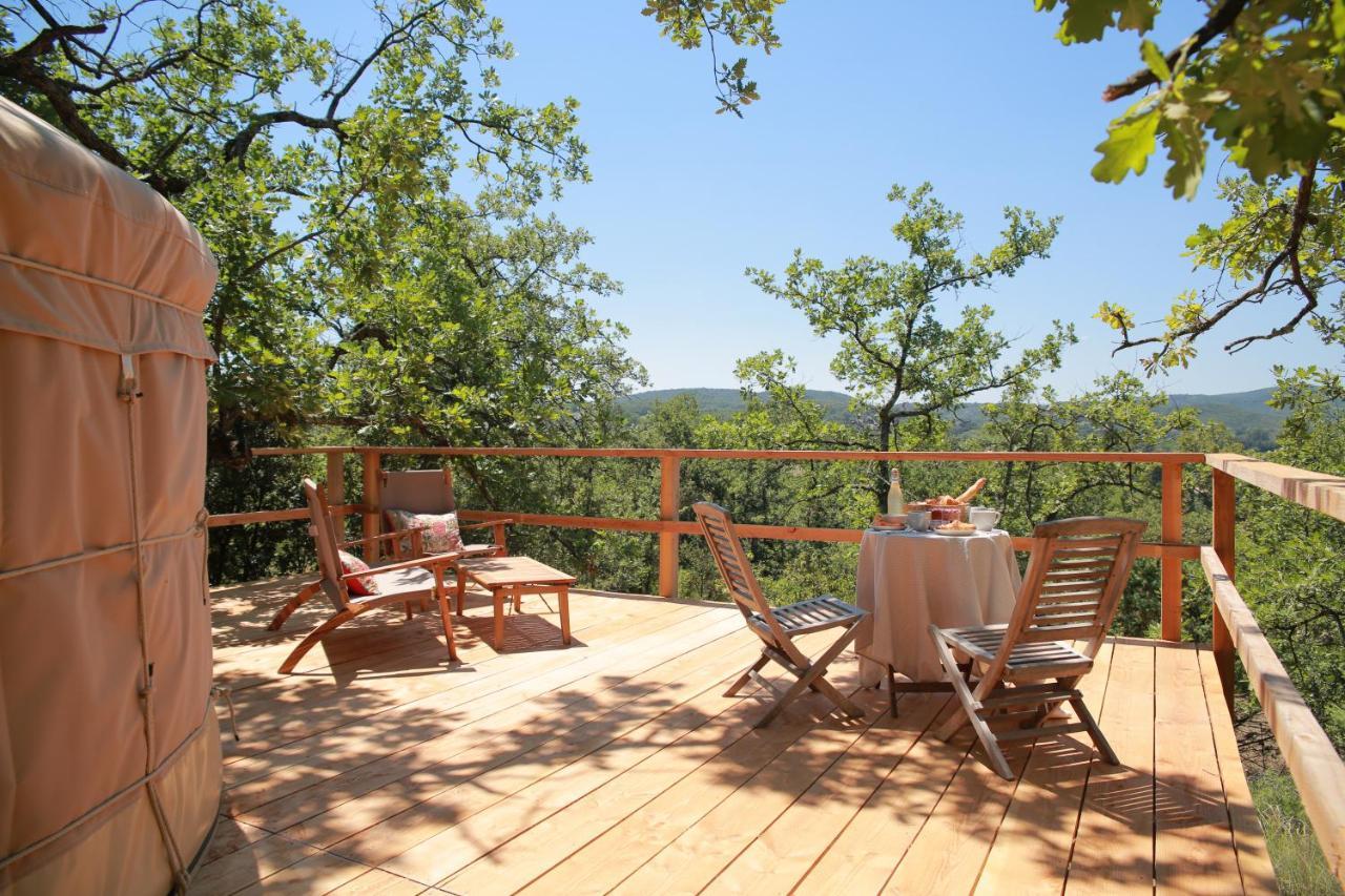 Les Yourtes De Provence Bed and Breakfast Saint-Paulet-de-Caisson Exterior foto